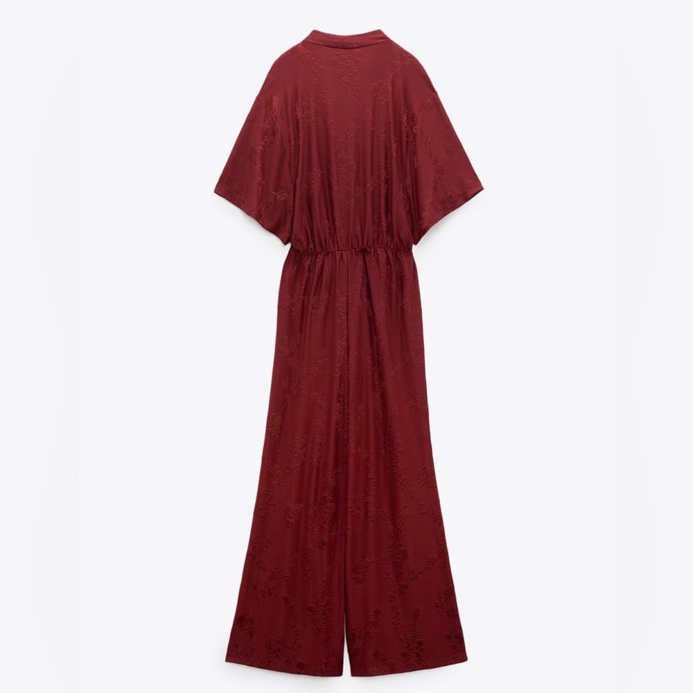 ZARA LONG JACQUARD JUMPSUIT - Picture 12 of 13